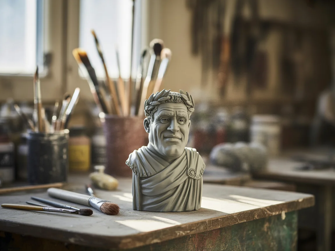 Figurine caricaturale d'empereur romain - Despot Stop